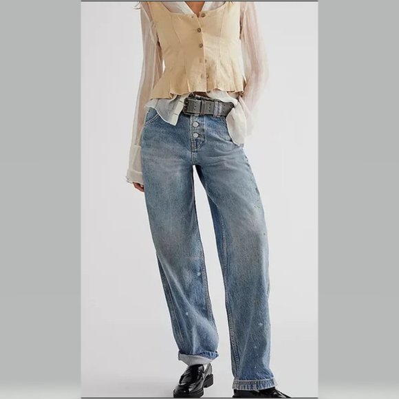 Free People Denim - Free People Maryel Mid Rise Boyfriend Jeans